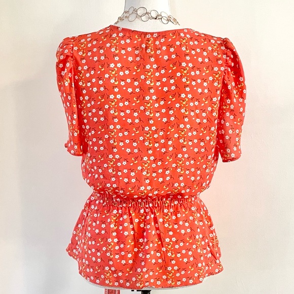 NWT Max Studio Ballet Floral Wrap Blouse - Picture 7 of 11